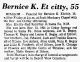 Bernice Keams Etcitty - Obituary - 19 Jan 1977 Arizona Daily Sun (Flagstaff) p. 3 - detail