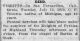 Charles F Tibbitts - Obituary - 13 Jul 1910 San Bernardino County Sun p 5 col 4
