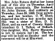 Druzilla (Hunt Eaton) Butson - Obituary in Sycamore True Republican, 29 Mar 1890, p 1, col 2