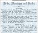 Thomas Butson-Julia Williams - Marriage Notice 26 Nov 1870 Cardiff & Merthyr Guardian p 8 col 5
