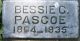 Bessie G Pascoe Headstone
