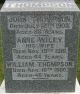Grave stone of John Thompson, Anney Wiley Thompson, William Thompson