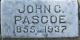 John C Pascoe Headstone