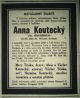 Anna (Kramerius) Koutecky - Obituary - 8 Dec 1942 Chicago 'Denni Hlasatel'