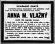 Anna M. (Triska) Vlazny - Obituary - 'Denni Hlasatel' 2 Jun 1943 p5c2t3