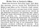 Burglary of Office of Patrick T. McElherne - Chicago Tribune - Tuesday 5 Nov 1889, p 6 - detail