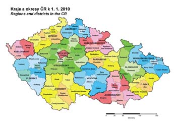 Map of Regions and Districts