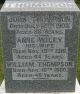 Grave stone of John Thompson, Anney Wiley Thompson, William Thompson